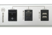 USB-C (Power Delivery) + USB-A multi-charger with 2 earthing sockets type F